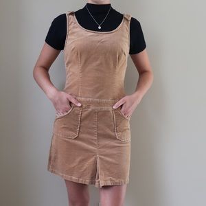 tan velour dress